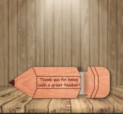 Pencil Teacher Gift Card Holder L0000663 file cdr and dxf pdf free vector download for laser cut