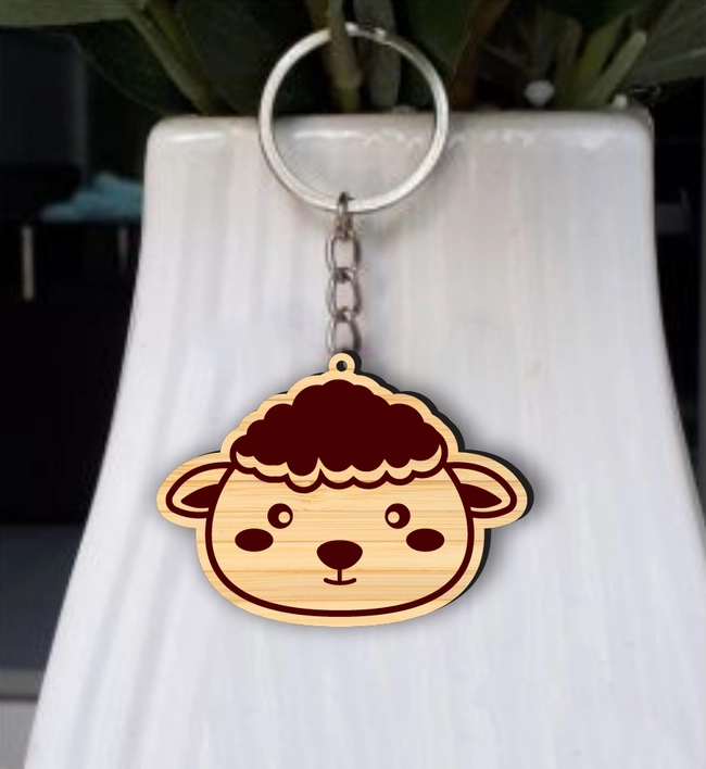 Sheep Face Keychain L0000473 file cdr and dxf pdf free vector download for laser cut 5 Sheep Face Keychain L0000473 file cdr and dxf pdf free vector download for laser cut