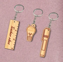 Teacher Keychain L0000642 file cdr and dxf pdf free vector download for laser cut