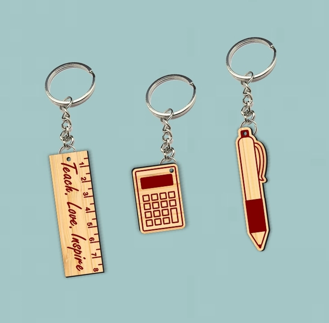 teacher keychain l0000648 file cdr and dxf pdf free vector download for laser cut
