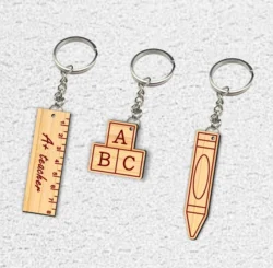Teacher Keychain L0000659 file cdr and dxf pdf free vector download for laser cut