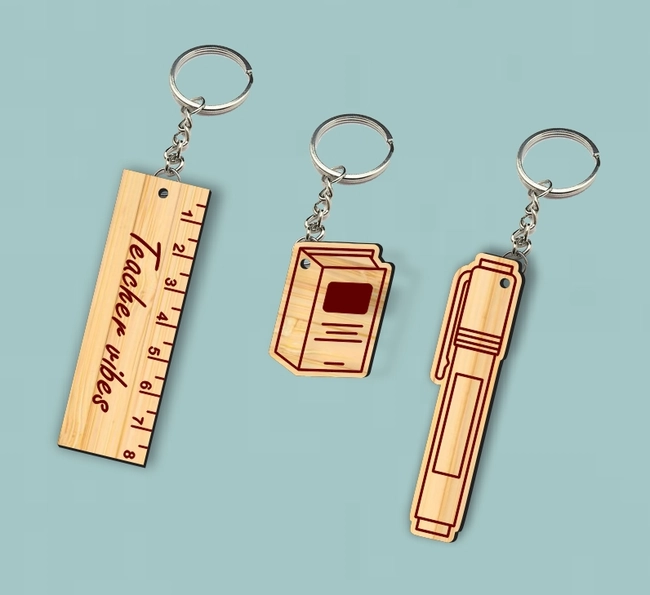 teacher keychain l0000660 file cdr and dxf pdf free vector download for laser cut