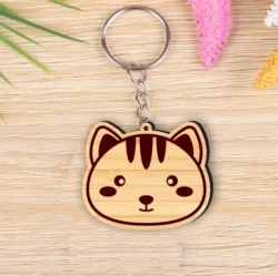 Tiger Face Keychain L0000483 file cdr and dxf pdf free vector download for laser cut