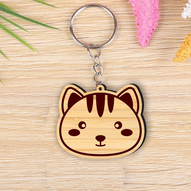Tiger Face Keychain L0000483 file cdr and dxf pdf free vector download for laser cut 5 Tiger Face Keychain L0000483 file cdr and dxf pdf free vector download for laser cut