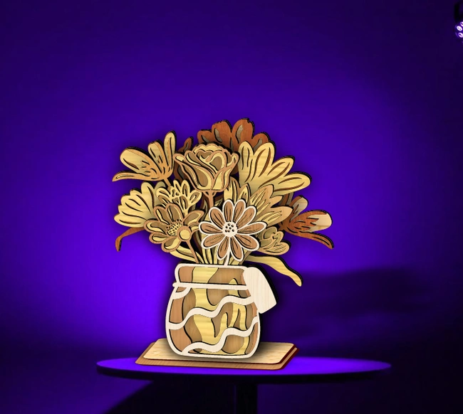 Vase with flowers E0024889 file cdr and dxf free vector download for laser cut 5 Vase with flowers E0024889 file cdr and dxf free vector download for laser cut