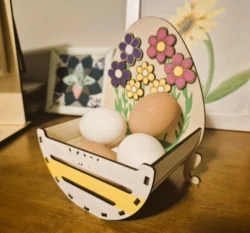 Wooden Easter basket E0024858 file cdr and dxf pdf free vector download for laser cut