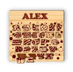 Alphabet Kids Puzzle L0000872 file cdr and dxf pdf free vector download for laser cut
