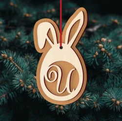 Alphabet U Easter Sign L0000724 file cdr and dxf pdf free vector download for laser cut