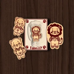 Bear Counting Puzzle L0000834 file cdr and dxf pdf free vector download for laser cut