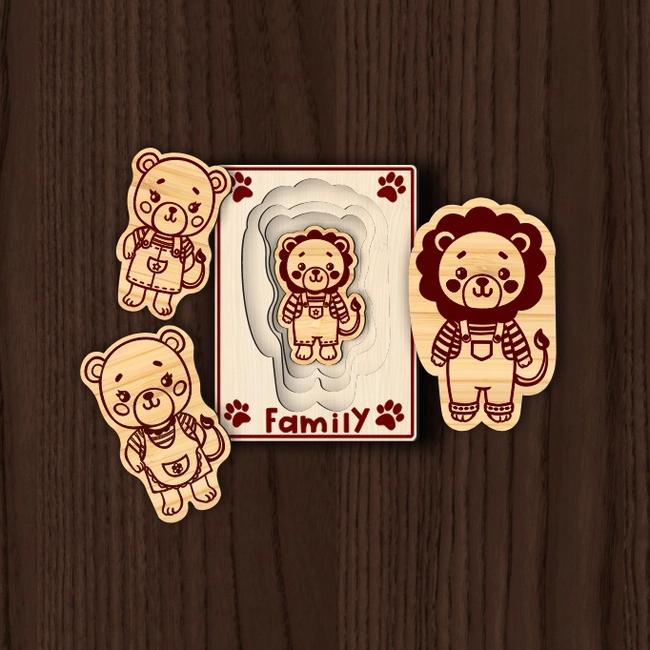 bear counting puzzle l0000834 file cdr and dxf pdf free vector download for laser cut