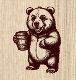 Bear L0000778 file cdr and dxf free vector download for laser engraving machines