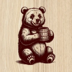 Bear L0000877 file cdr and dxf free vector download for laser engraving machines