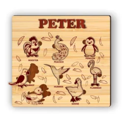 Birds Kids Puzzle L0000873 file cdr and dxf pdf free vector download for laser cut