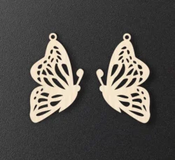 Butterfly Earrings L0000821 file cdr and dxf pdf free vector download for laser cut