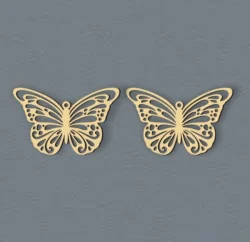 Butterfly Earrings L0000822 file cdr and dxf pdf free vector download for laser cut