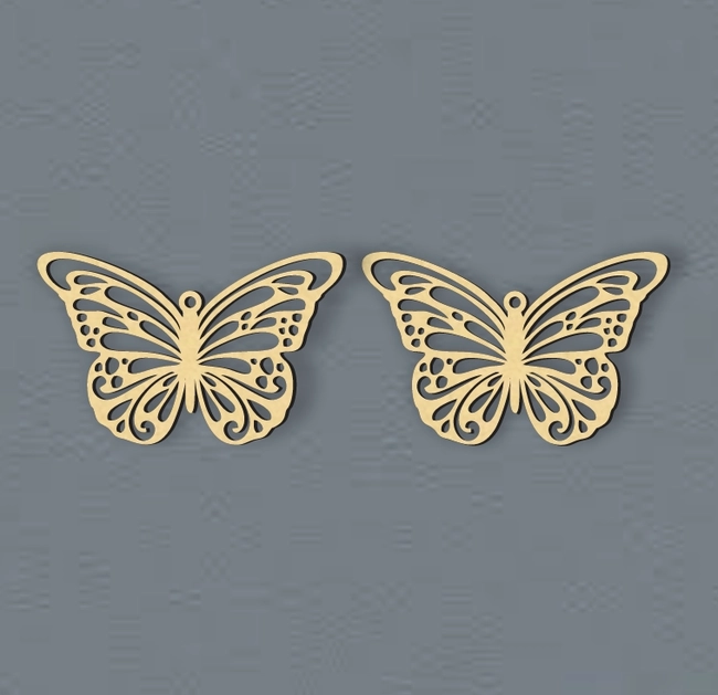 butterfly earrings l0000822 file cdr and dxf pdf free vector download for laser cut