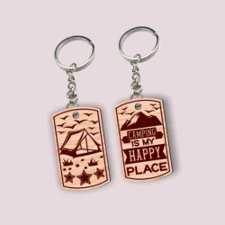 Camping Keychain L0000772 file cdr and dxf pdf free vector download for laser cut