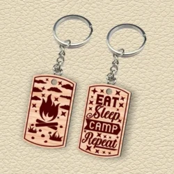 Camping Keychain L0000786 file cdr and dxf pdf free vector download for laser cut