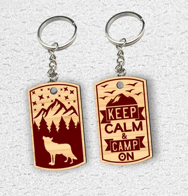 camping keychain l0000795 file cdr and dxf pdf free vector download for laser cut