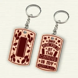 Camping Keychain L0000830 file cdr and dxf pdf free vector download for laser cut