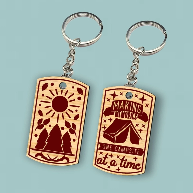 camping keychain l0000849 file cdr and dxf pdf free vector download for laser cut