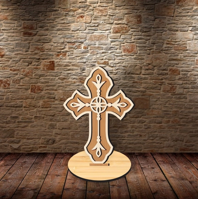 cross christian standing l0000828 file cdr and dxf pdf free vector download for laser cut