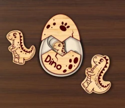 Dinosaur counting puzzle E0024899 file cdr and dxf free vector download for laser cut