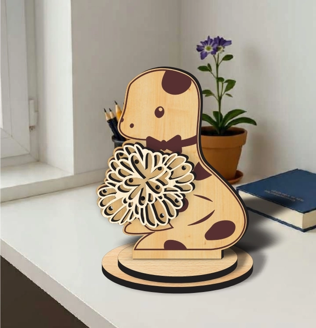 dog flower holder l0000802 file cdr and dxf pdf free vector download for laser cut