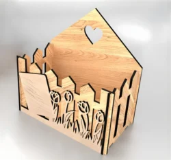 Flower basket for mom E0024908 file cdr and dxf free vector download for laser cut