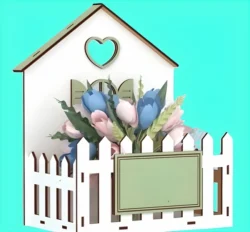 Flower box for mom E0024945 file cdr and dxf pdf free vector download for laser cut