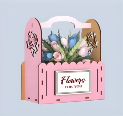 Flower box for mom E0024946 file cdr and dxf pdf free vector download for laser cut