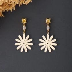 Flower Earrings L0000852 file cdr and dxf pdf free vector download for laser cut