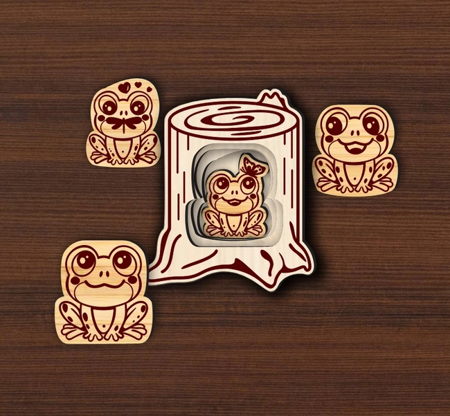 frog counting puzzle l0000835 file cdr and dxf pdf free vector download for laser cut