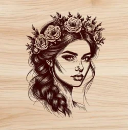 Girl L0000787 file cdr and dxf free vector download for laser engraving machines