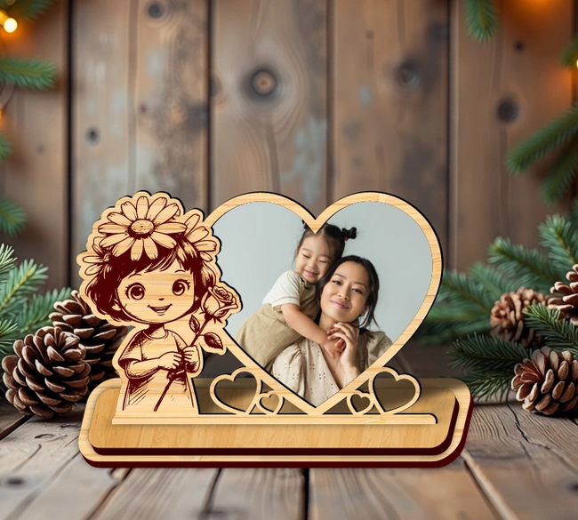 Happy mother's day photo frame E0024940 file cdr and dxf pdf free vector download for laser cut