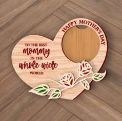 Heart Mother Day Card L0000756 file cdr and dxf pdf free vector download for laser cut