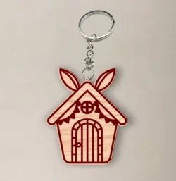 House Keychain L0000721 file cdr and dxf pdf free vector download for laser cut