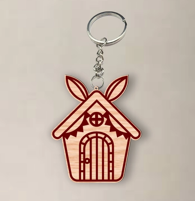 house keychain l0000721 file cdr and dxf pdf free vector download for laser cut