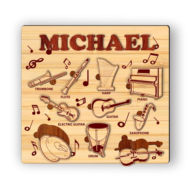 instruments kids puzzle l0000866 file cdr and dxf pdf free vector download for laser cut