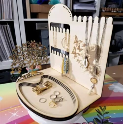 Jewelry organizer E0024907 file cdr and dxf free vector download for laser cut