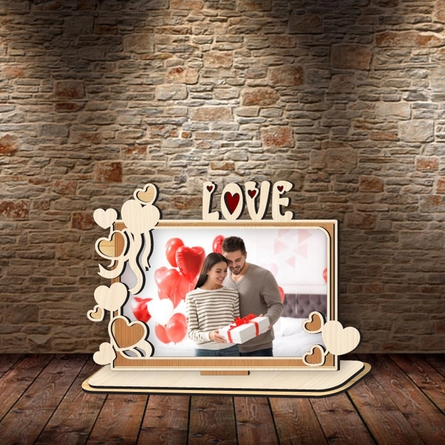 love valentine's photo frame l0000860 file cdr and dxf pdf free vector download for laser cut