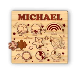 Meteorology Kids Puzzle L0000884 file cdr and dxf pdf free vector download for laser cut