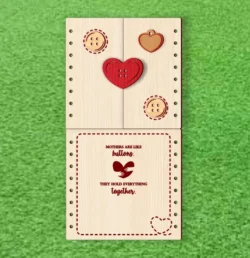 Mother Day Card L0000752 file cdr and dxf pdf free vector download for laser cut