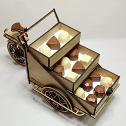 Mother’s candy carrying tricycle E0024911 file cdr and dxf free vector download for laser cut