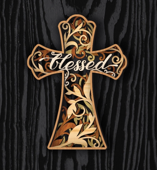 multilayer cross l0000760 file cdr and dxf pdf free vector download for laser cut