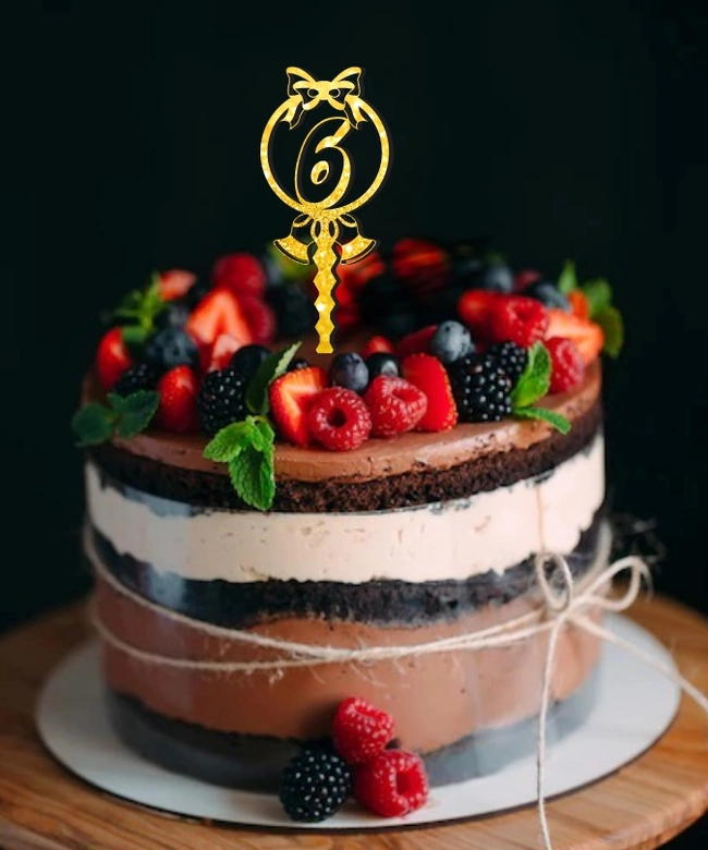 number 6 cake topper l0000781 file cdr and dxf pdf free vector download for laser cut