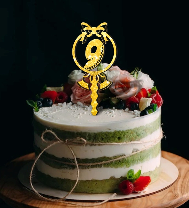 number 9 cake topper l0000784 file cdr and dxf pdf free vector download for laser cut