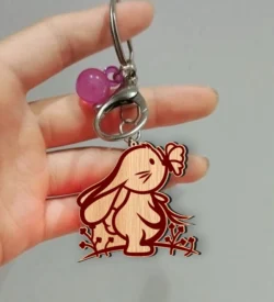 Rabbit Keychain L0000719 file cdr and dxf pdf free vector download for laser cut