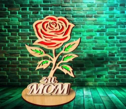 Rose for mom E0024941 file cdr and dxf pdf free vector download for laser cut