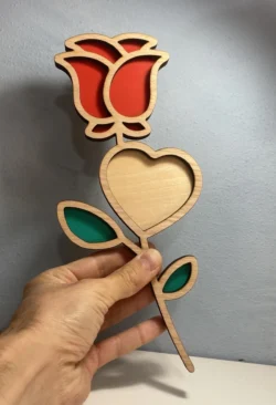 Rose for mother E0024934 file cdr and dxf pdf free vector download for laser cut